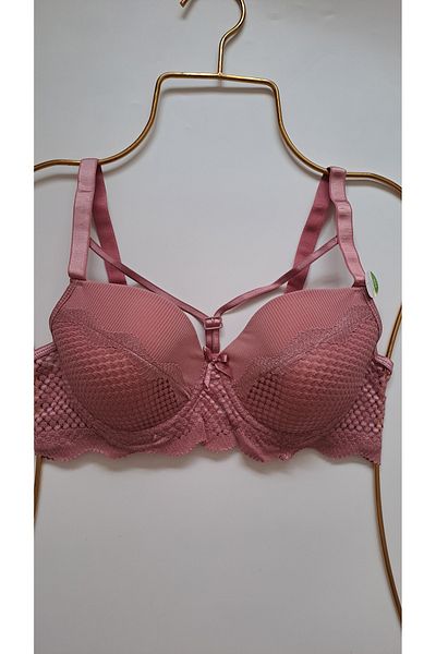 NARIYA Plus Size C Cup Gathering Bra Casual Empty Cup Underwire Drawstring Gathering Bra