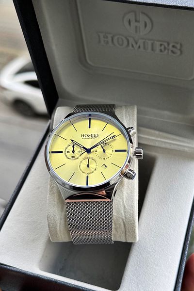 Homies MEN'S WRISTWATCH ADJUSTABLE STEEL CORD OPERATES ALL FUNCTIONS WITH BRACELET GIFT