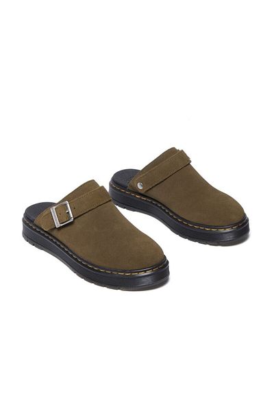 Dr. Martens Brookline Mule Dms Olive Bronx Velúr