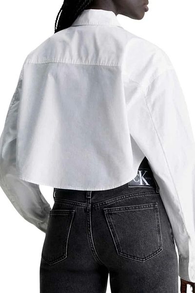 Calvin Klein Tkaná košile Label Cut LS