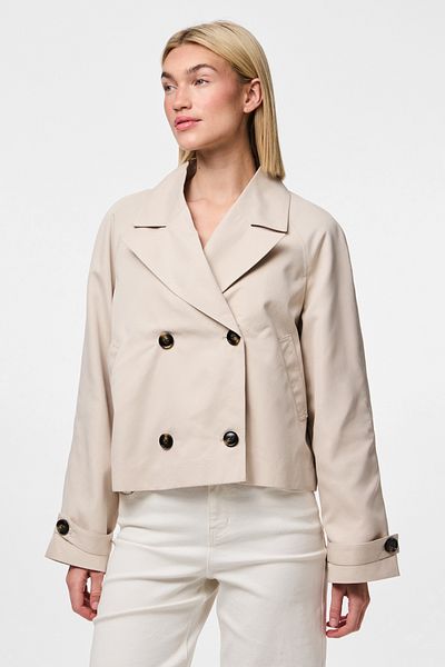 PIECES Silberner grauer Trenchcoat für Damen und Mädchen