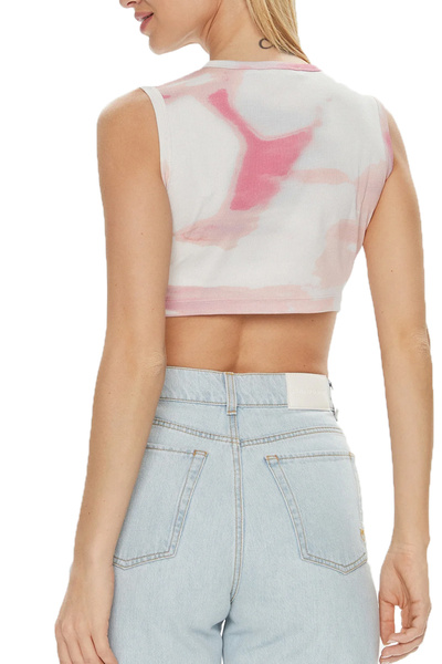 Calvin Klein Kadın Slim Fit Sıfır Yaka Marka Logolu Kolsuz Beyaz Büstiyer J20J223163-0LA