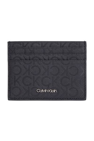 Calvin Klein Herren-Geldbörse aus schwarzem Leder mit Logo