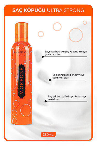 Morfose Saç Köpüğü Ultra Sert Turuncu 350 Ml + Saç Köpüğü Siyah 350 Ml