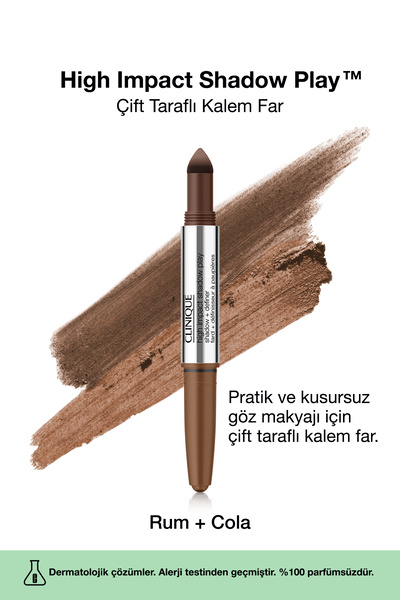 Clinique High Impact Shadow Play Çift Taraflı Kalem Far - Rum + Cola 4ml