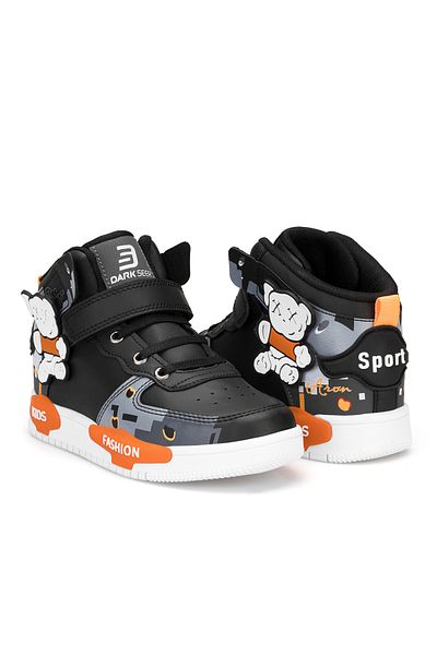 DARK SEER Ds Denise Black Orange Kids Sneakers