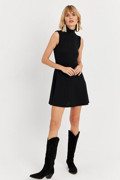 Cool & Sexy Rochie neagră mini pentru femei - TF66