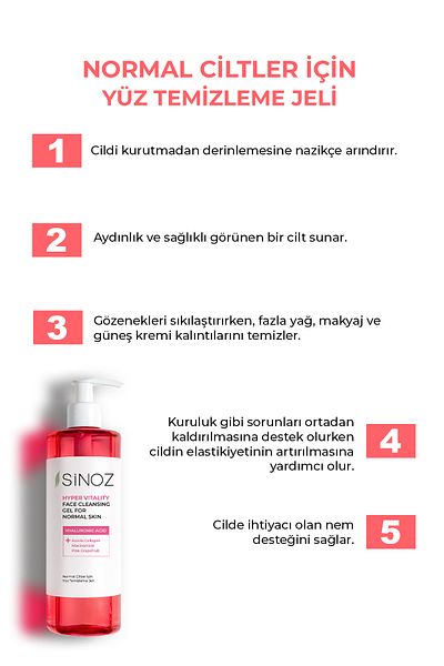 SİNOZ Gesichtsreinigungsgel für normale Haut, 400 ml