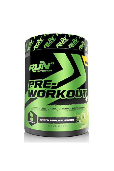 Run Nutrition Pre-Workout Yeşil Elma Aromalı - 300g - 30 Servis
