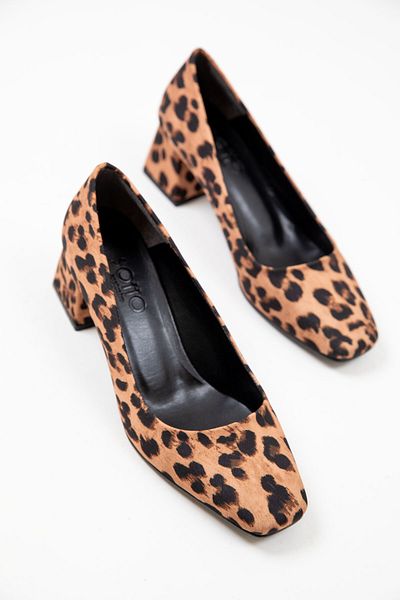 SOHO Klassische Damenschuhe mit Absatz und Leopardenmuster – 19671