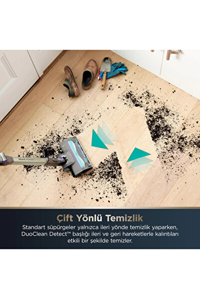 Shark Upright vacuum cleaner IP3251EUT, 380W, 0.7 l, PowerDetect, Folding arm, 70 min, Gray/Purple