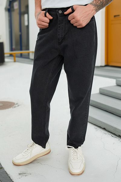 Trendyol Collection Boyfriendjeans im Relaxed Fit Schwarze Jeans - TMNAW21JE0286
