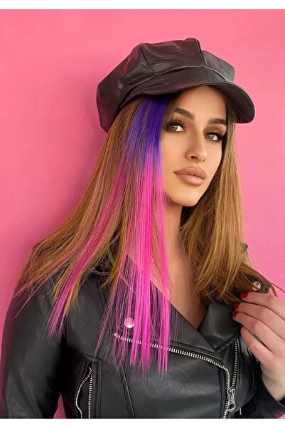 NİLZ قطعة شعر صناعية بلونين من Ombreli