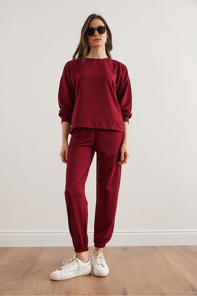 Olalook Γυναικεία Claret Red Basic αθλητική φόρμα ETKM- 0000069