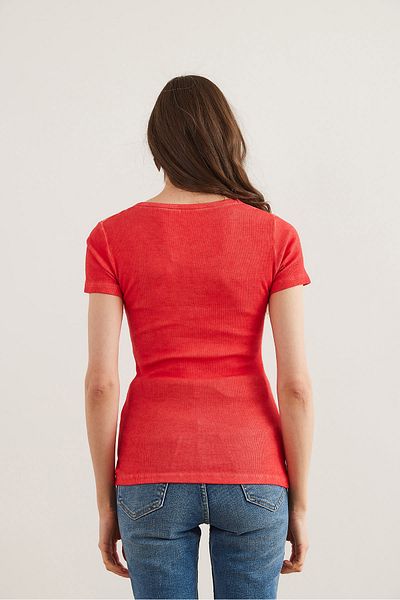 Olalook Women's Washed Coral Camisole Bluse mit Druckknopfverschluss BLZ- 19000171