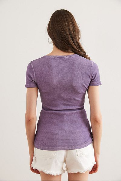 Olalook Women's Washed Lilac Camisole Bluse mit Druckknöpfen BLZ- 19000171