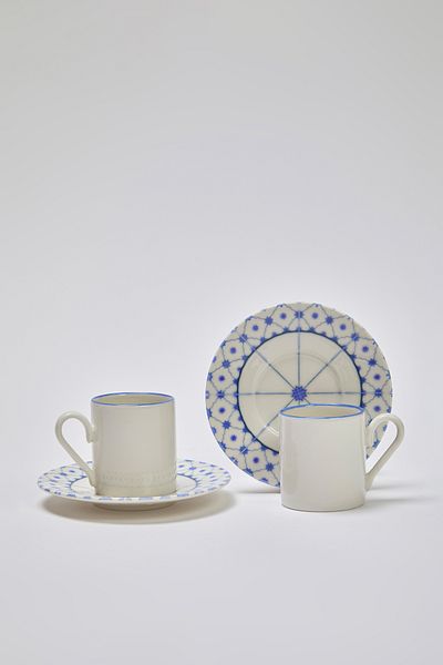 Trendyol Collection White-Blue Set of 2 Coffee Cups