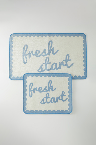 TRENDYOLMİLLA HOME Set of 2 Printed Non-Slip Base Bath Mat Tphss25Bps00006