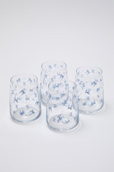 Trendyol Collection Sada 4 sklenic s potiskem luku (TPHSS25BRD00005)