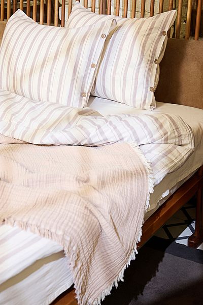 Trendyol Collection Dvojité prostěradlo Easy-Iron barvené přízí 200x220cm TPHSS25CKN00001