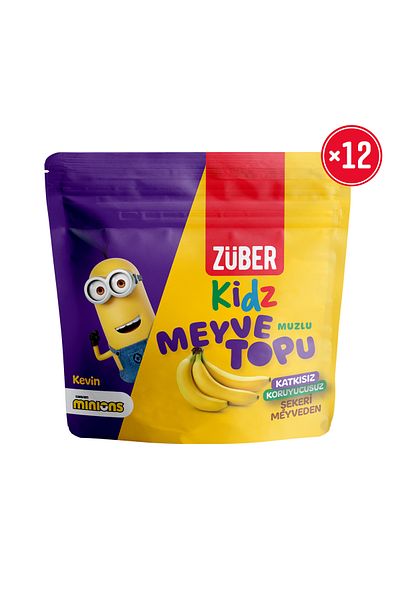 Züber Kidz Banana Fruit Ball 42g X 12 Pieces