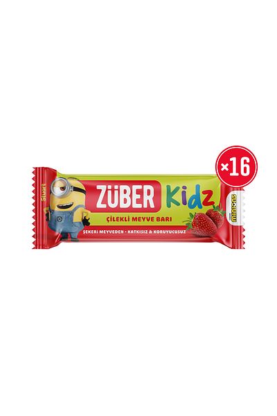 Züber Fruit Bar with Strawberries - Kidz 25g X 16 Pieces