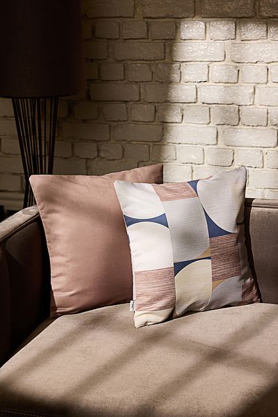 Trendyol Collection Mehrfarbiger, geometrisch gemusterter und einfarbiger 2-teiliger Kissenbezug, 45 x 45 cm, TPHSS25KKK00006