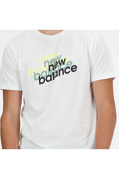New Balance Men's White T-Shirt Mt41071