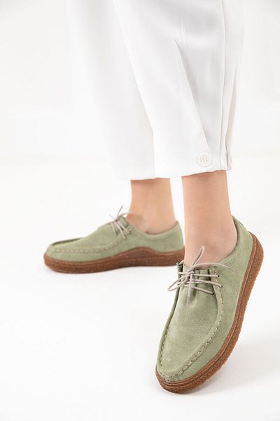 SOHO Mintgrüne Wildleder-Damen-Freizeitschuhe 20261