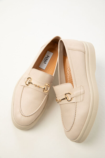 SOHO Beżowe damskie mokasyny 20260