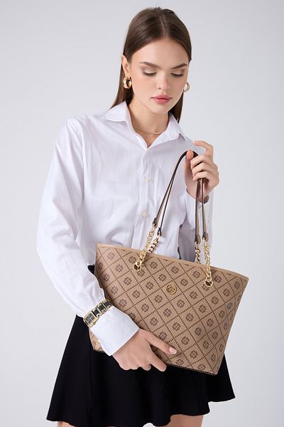 Fossil Women's Mink Shoulder Bag with Trams 05Fo25Y5029
