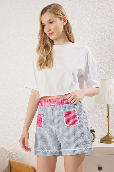 Trendyol Collection Set mit 2 Pyjama-Unterhosen aus 50 % Baumwolle und 50 % Polyester – THMSS25PJ00011