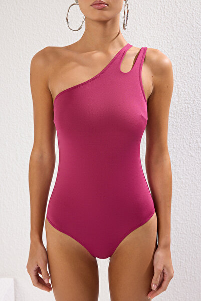 Trendyol Collection Costum de baie cu un umăr prune - TBESS25MA00079