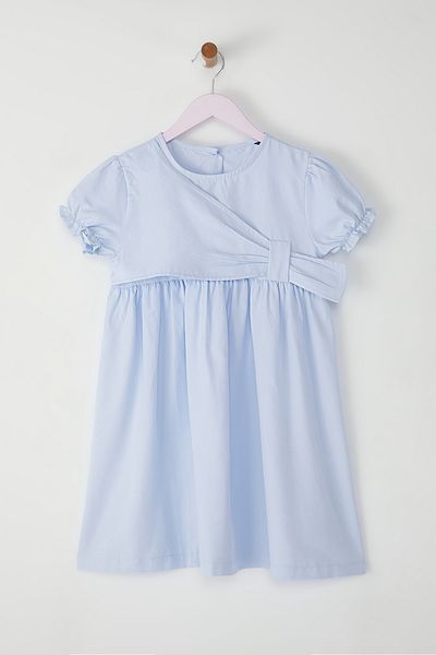 TRENDYOLKIDS Rochie albastră mini tricotată dreaptă TKDSS25EL00023