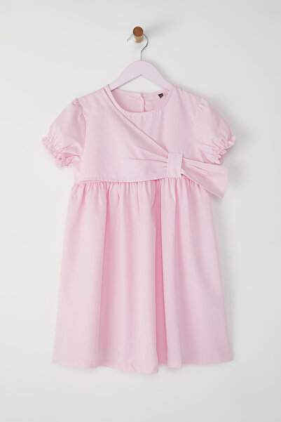 TRENDYOLKIDS Pink Mini Plain Knitted Dress Tkdss25El00023