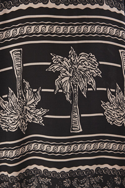 Trendyol Collection Midi-Strandkleid mit tropischem Muster TBESS25EL00031