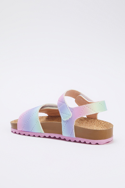 TRENDYOL SHOES Růžové dětské sandály na suchý zip Little Girl Takss25Sd00024