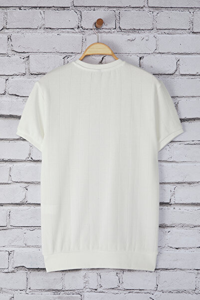 Trendyol Collection Crew Neck White Cotton T-Shirt - Regular Fit Tmnss25Ts00062