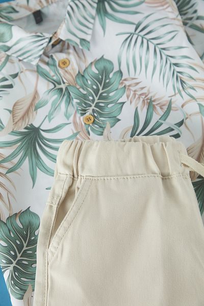 TRENDYOLKIDS Zöld nyomtatott heveder felső-alsó öltöny TKDSS25AU00037
