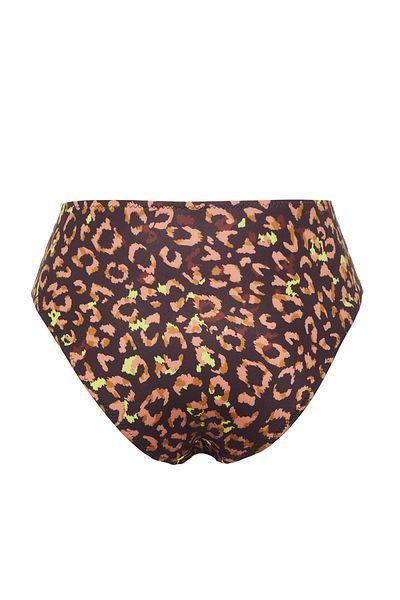 Trendyol Collection Leopard Print High Waist Regular Bikini Bottom with Accessories Tbess25Ba00033