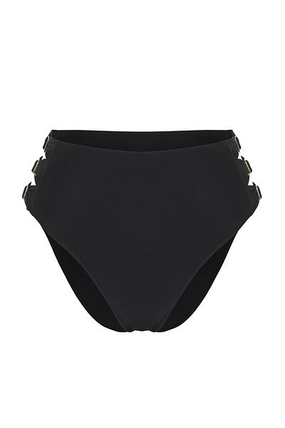 Trendyol Collection Μαύρο κανονικό πάτο μπικίνι με αξεσουάρ ψηλής μέσης TBESS25BA00029