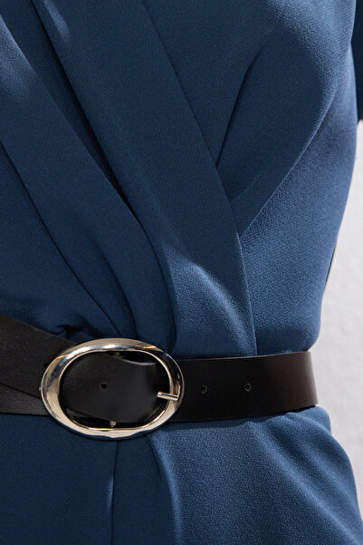 Trendyol Collection Dvouřadý límec s olejovým páskem Maxi kombinéza TWOSS21TU0004