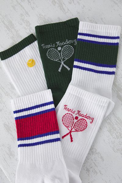 Trendyol Collection Packung mit 5 Unisex-Baumwollsocken – mehrfarbig, College/Tennis/Medium – TMNSS25CO00000