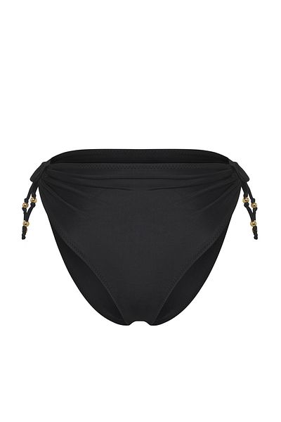 Trendyol Collection Schwarze Bikini-Unterseite mit hoher Taille und Schnürung TBESS25BA00031