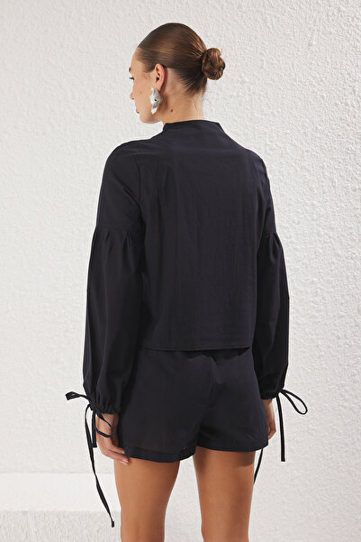 Trendyol Collection Abstract Flywheel Detail Blouse and Shorts Set - Tbess25Au00014