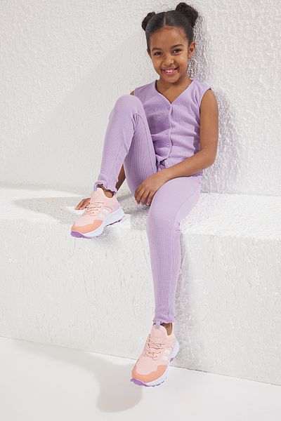 TRENDYOL SHOES Powder Lace-up Lilac Light Sole Girl's Kids Sneaker TAKSS25SN00027