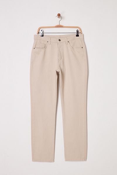 Trendyol Collection Steinfarbene Jeans mit gerader Passform – TMNAW23JE00023 Jeans