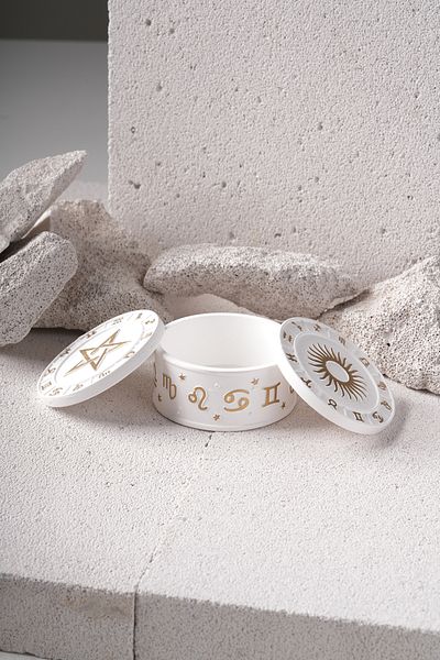 ALCSTORE Decorative Box with Zodiac Sign Planet Figure