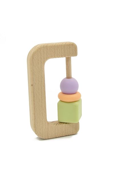 LUQU BABY LUQU Silicone + Wood Teether- Saw