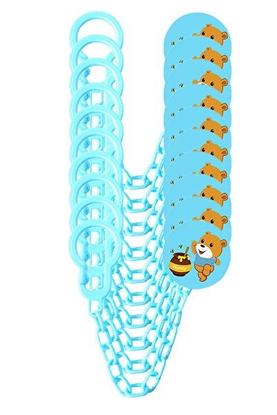 LUQU BABY حامل مصاصة لوكيو - أزرق - عبوة من 10 قطع